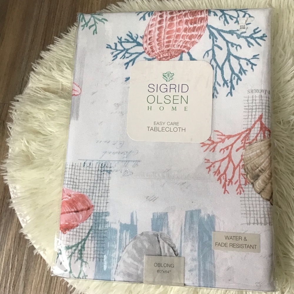 Sigrid Olsen Home ‘Sea Life’ Tablecloth (60”X 84”) New